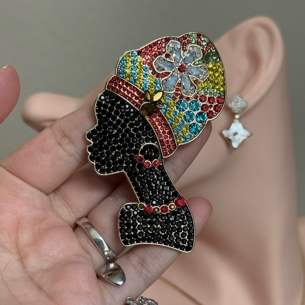 Chic Multicolor Rhinestones Brooch - Picture 3 of 7